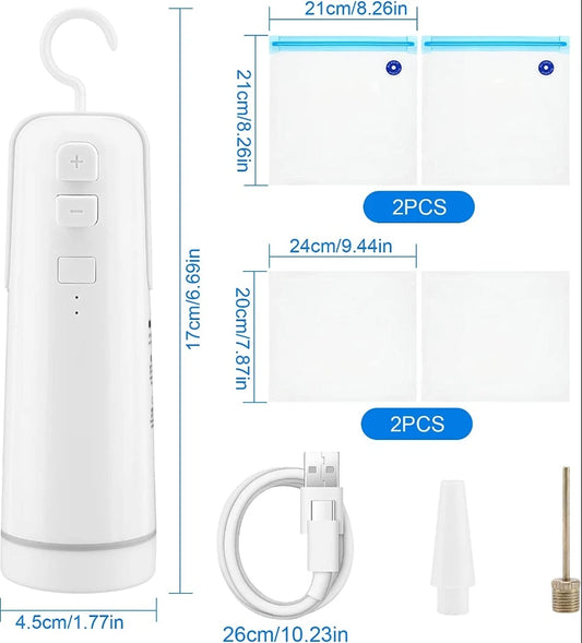 Mini Vacuum Sealer Portable Vacuum Packaging Machine Rechargeable USB Handheld Automatic Vacuum Food Sealer with Heat Sealer