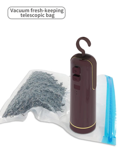 Mini Vacuum Sealer Portable Vacuum Packaging Machine Rechargeable USB Handheld Automatic Vacuum Food Sealer with Heat Sealer